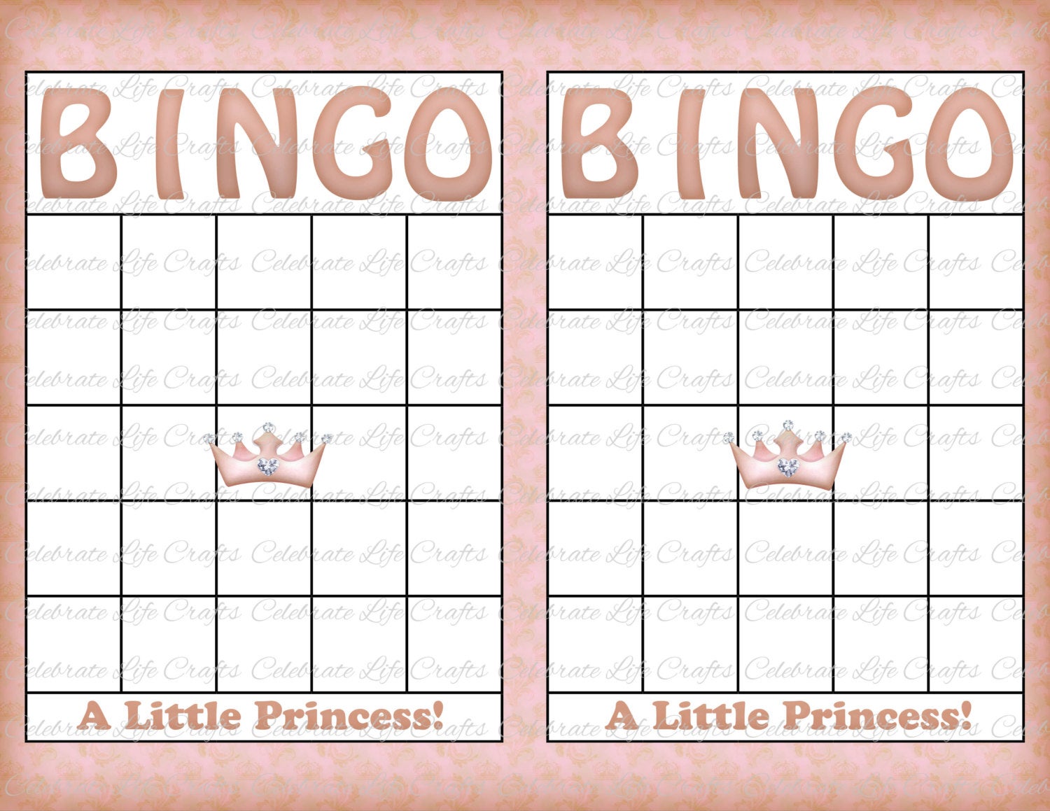 blank baby shower bingo card template free